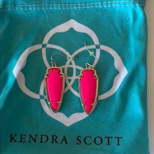 Kendra Scott hot pink Sky Arrow earrings